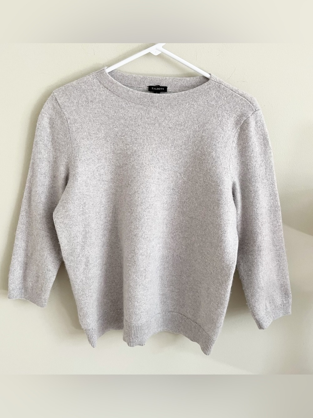 Talbot’s sparkly gray cashmere blend sweater